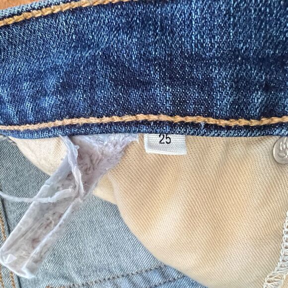 Rag & Bone Jeans Women's Size 25 Dre Slim Boyfriend Medium Wash Raw Hem - Picture 4 of 8